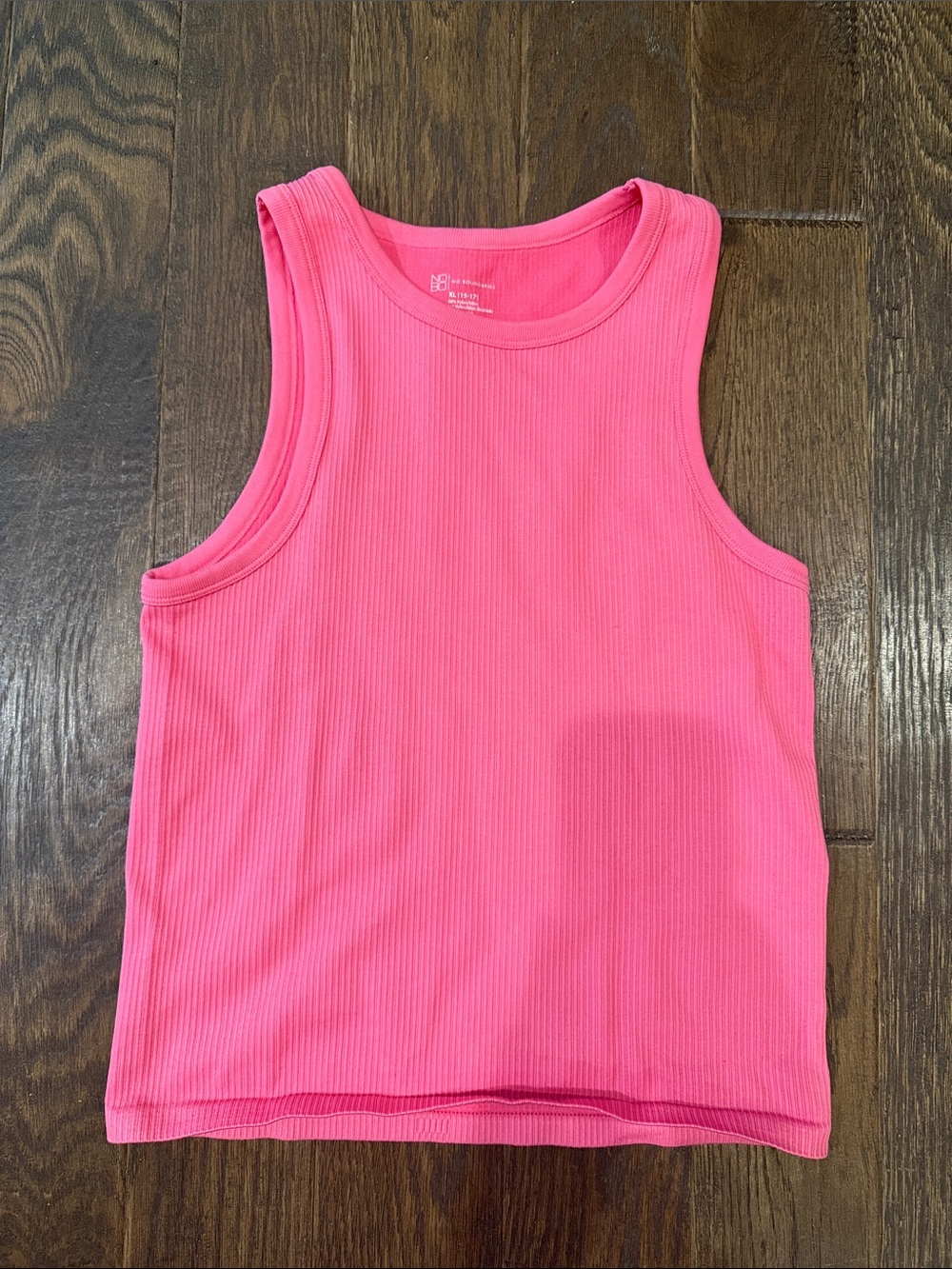 Women’s No Boundaries Pink Ribbed Tank Top